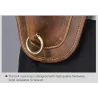 Trendige Umhänge-/Hüfttasche aus echtem Leder in Stierkopfform