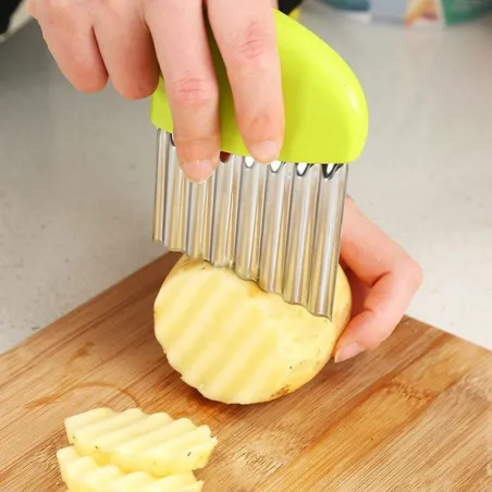Kartoffelschneider - Chips - Pommes Frites Maker - Wellenmesser - Edelstahl