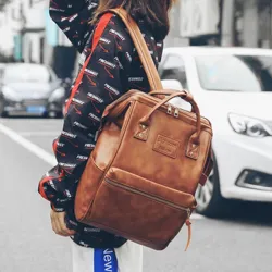 Vintage-Lederrucksack - große Kapazität