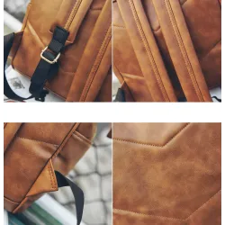 Vintage-Lederrucksack - große Kapazität
