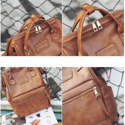 Vintage-Lederrucksack - große Kapazität