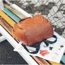 Vintage-Lederrucksack - große Kapazität