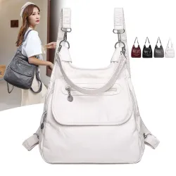 Multifunktionale Ledertasche - Rucksack - große Kapazität