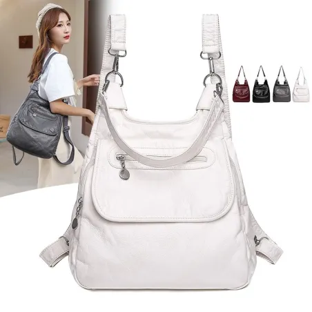 Multifunktionale Ledertasche - Rucksack - große Kapazität