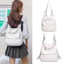 Multifunktionale Ledertasche - Rucksack - große Kapazität