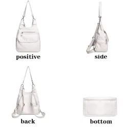Multifunktionale Ledertasche - Rucksack - große Kapazität