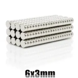 N35 - Neodym-Magnet - runde Scheibe - 6 mm * 3 mm - 100 Stück