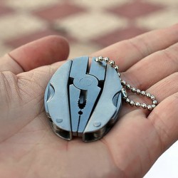 Faltbares Mini-Multitool – Zange – Schraubendreher – Schlüsselanhänger – Edelstahl