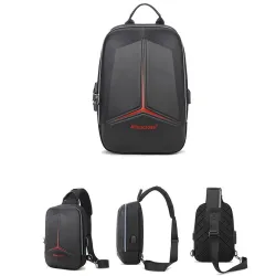 Diebstahlsichere Umhängetasche mit USB-Anschluss - Umhängetasche - Brusttasche aus PVC
