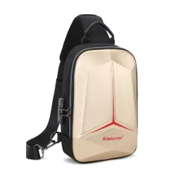Diebstahlsichere Umhängetasche mit USB-Anschluss - Umhängetasche - Brusttasche aus PVC