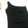 Sexy ribbed one piece swimsuit - off shoulder - cut-out designBeachwear