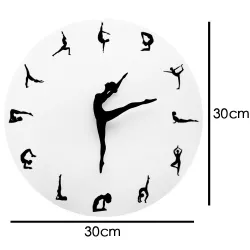 Fashionable wall clock - dancing ballerina - ballet positionsClocks