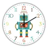 Stylish kids wall clock - quartz - retro robot designClocks