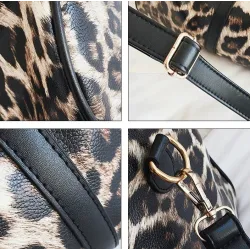 Modische Reisetasche - großes Fassungsvermögen - Leopardenmuster
