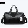 Fashionable travel / sport leather bag - with shoe compartment - large capacityBags