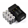 CR123A 16340 - 2200mAh 3.7V li-ion rechargeable battery 8 pieces / 16340 chargerBattery