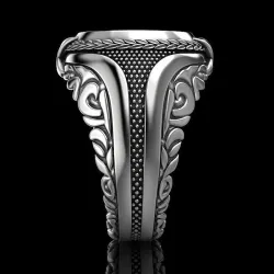 Vintage Silberring - Siegelring - Punk-Stil - Metallturbine - Sterling Silber 925