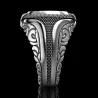 Vintage Silberring - Siegelring - Punk-Stil - Metallturbine - Sterling Silber 925
