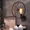 Retro Wandleuchte - Metalllampe - industrielles Raddesign