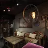 Retro Wandleuchte - Metalllampe - industrielles Raddesign