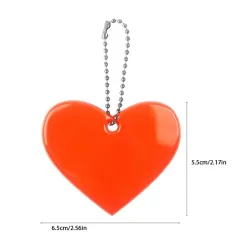 Heart shaped reflective keychain - 5 piecesKeyrings