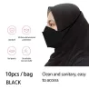 Protective face mask - 4-layer - disposable - anti-dust - anti-bacterial - cross loops - fish shape - 10 piecesMouth masks