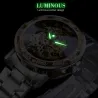 WINNER - luxurious watch - mechanical - luminous - with diamonds - transparent skeleton design - with boxWatches