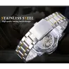 WINNER - luxurious watch - mechanical - luminous - with diamonds - transparent skeleton design - with boxWatches