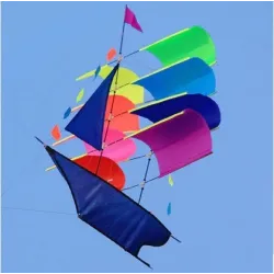 Segeldrachen - 3D-Segelboot - mit Griff / Leine