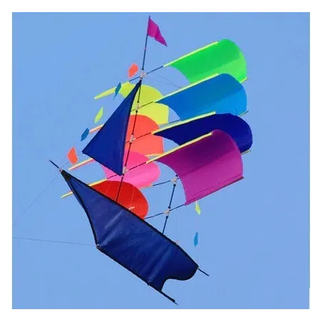 Segeldrachen - 3D-Segelboot - mit Griff / Leine