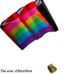 Beach Rainbow Kite - mit Griff / Einzelleine
