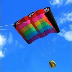 Beach Rainbow Kite - mit Griff / Einzelleine