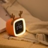 Digitaler LED-Wecker – mit Hintergrundbeleuchtung – USB – Hasen-/Hirschohren – Blätter