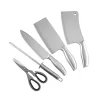 Küchenmesser-Set – Schälmesser – Hackmesser – Schere – Messerschärfer – mit Ständer – Edelstahl
