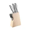 Küchenmesser-Set – Schälmesser – Hackmesser – Schere – Messerschärfer – mit Ständer – Edelstahl