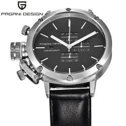 PAGANI DESIGN – sportliche Herrenuhr – Quarz – wasserdicht – Lederarmband