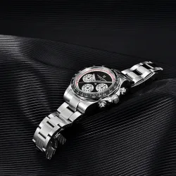 PAGANI DESIGN - mens Quartz watch - chronograph - ceramic bezel - waterproof - stainless steelWatches
