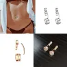 Bauchnabelring - Piercing - Kristall Schmetterling / Herz - Chirurgenstahl - 6 Stück