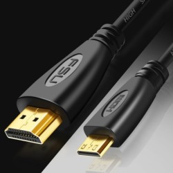 Mini-HDMI-zu-HDMI-Kabel – 1080p – hohe Geschwindigkeit – vergoldeter Stecker