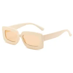 Rechteckige Vintage-Sonnenbrille - großer Rahmen