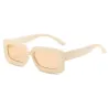 Rechteckige Vintage-Sonnenbrille - großer Rahmen