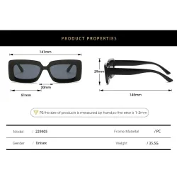 Rechteckige Vintage-Sonnenbrille - großer Rahmen