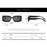 Rechteckige Vintage-Sonnenbrille - großer Rahmen