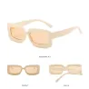 Rechteckige Vintage-Sonnenbrille - großer Rahmen
