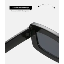 Rechteckige Vintage-Sonnenbrille - großer Rahmen