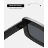 Rechteckige Vintage-Sonnenbrille - großer Rahmen