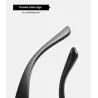 Rechteckige Vintage-Sonnenbrille - großer Rahmen