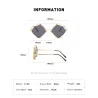 Geometrische Sonnenbrille – Steampunk-Stil – ausgehöhlter Metallrahmen – UV400 – Unisex
