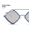 Geometrische Sonnenbrille – Steampunk-Stil – ausgehöhlter Metallrahmen – UV400 – Unisex