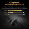 ORICO USB 3.1 Gen2 HUB - USB-HUB-PC-Splitter aus Aluminium - 10 Gbit / s Hochgeschwindigkeit - 4 Anschlüsse